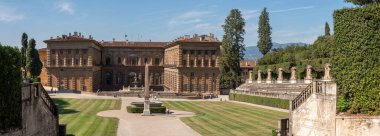 FLORENCE, İtalya - 18 Eylül 2023 - Floransa, İtalya 'da Ünlü Palazzo Pitti