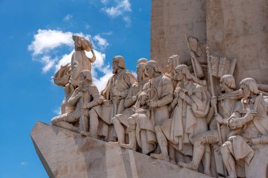 Portekiz 'in Lizbon şehrindeki ünlü Keşifler Anıtı Padrao dos Descobrimentos