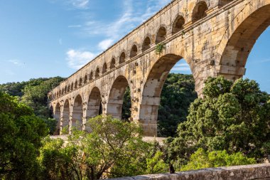 Ünlü Roma su kemeri Pont du Gard, Fransa