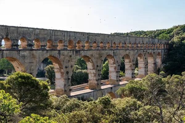 Ünlü Roma su kemeri Pont du Gard, Fransa