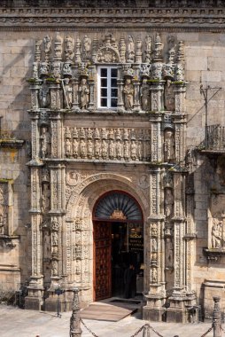 Santiago de Compostela, İspanya - Mai 21, 2024 - Santiago de Compostela 'da Katolik kralların yurdu, Galiçya İspanya' da