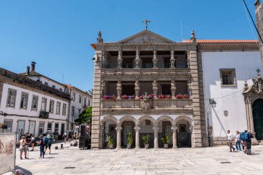 Viana do Castelo, Portekiz - Mai 25, 2024 - Viana do Castelo 'nun Santa Casa da Misericordia cephesi