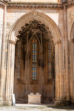 Batalha, Portugal - June 02, 2024 - Picturesque unfinished chapel of the Batalha monastery, a manueline gothic masterpiece, Potugal clipart