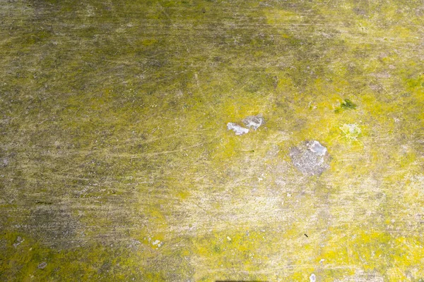 Old Yellow Cement Wall Spatter White Paint Black Mold — Stock Photo, Image