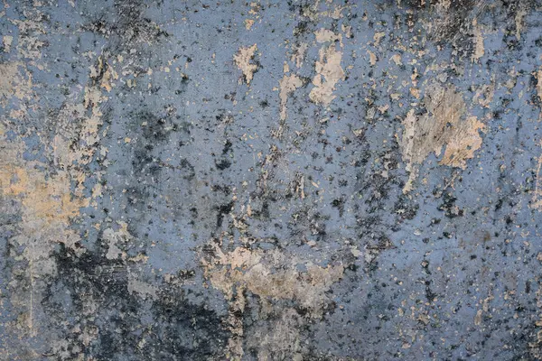 Vieux Mur Béton Avec Des Tourbillons Bleu Clair Noir Texture — Photo