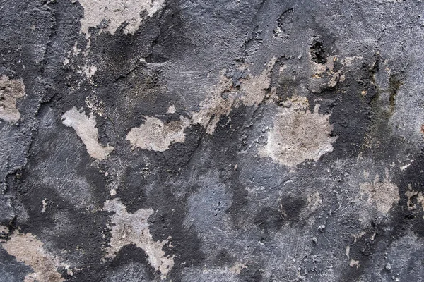 Muro Cemento Vecchio Intemperie Con Muffa Nera Peeling Sfondo Vernice — Foto Stock