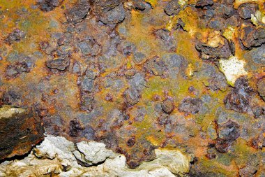 Corroded and rusted metal pipe. Grunge background texture