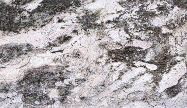 Endonezya, Bali 'deki eski siyah beyaz mermer levhayı kapatın. Arkaplan ve duvar kağıdı dokusu