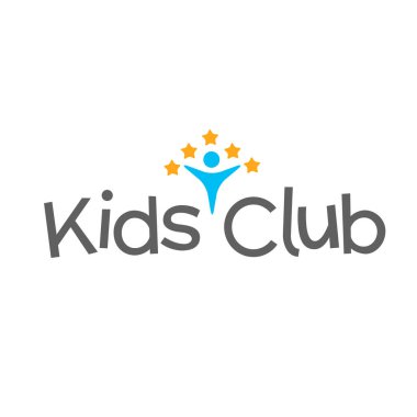 Kids club logo design template