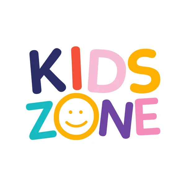 Kids zone vector logo design template