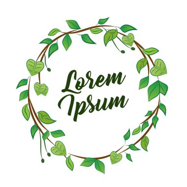 Wedding floral frame vector illustration