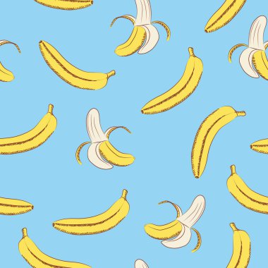 Dikişsiz desen sarı muz
