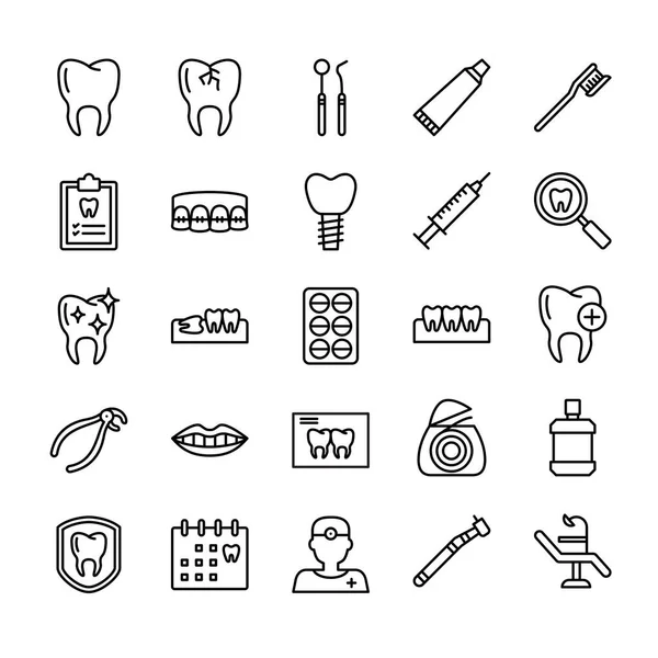 Dentist Outline Icon Set