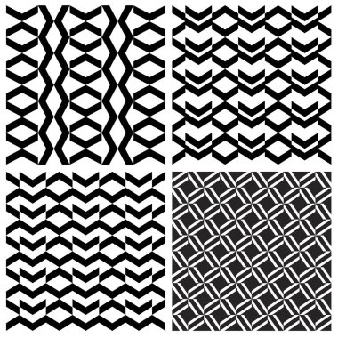 Dikişsiz soyut geometrik desen kümesi