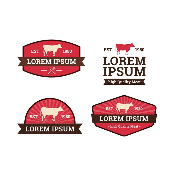 Set of steak house logo template