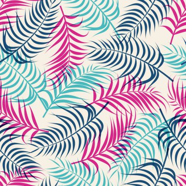 Tropical leaves, jungle leaves seamless floral pattern background