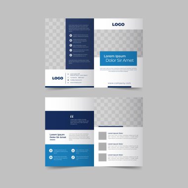 Empty bifold corporate brochure template