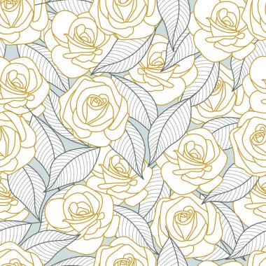 Floral seamless pattern with leaves. tropical background