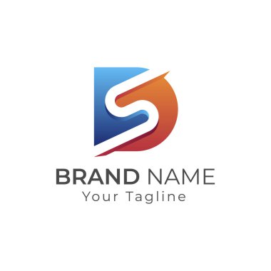 Initial letter logo ds, sd, logo template