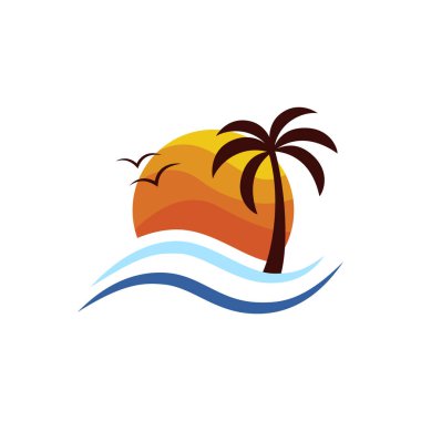 Plaj Logosu Tasarım Şablonu