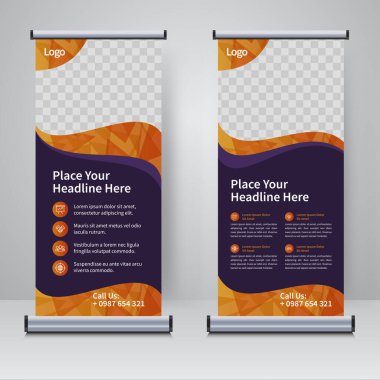 Corporate rollup or X banner design template
