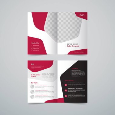 Empty bifold corporate brochure template