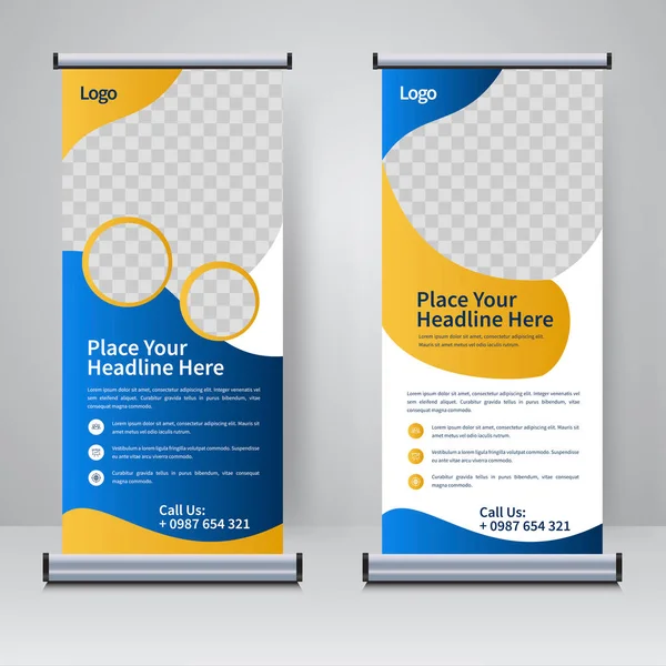 Corporate rollup or X banner design template