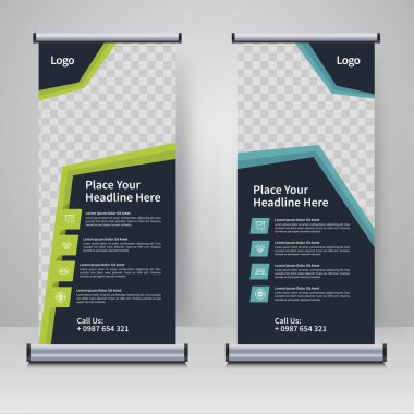 Corporate rollup or X banner design template