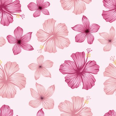 Floral seamless pattern with leaves. tropical background