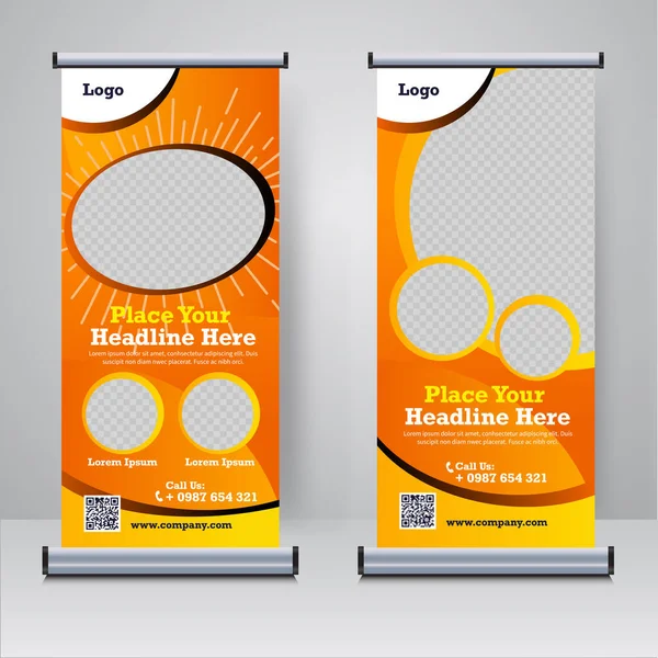 Gıda ve restoran pankart tasarımı şablonu