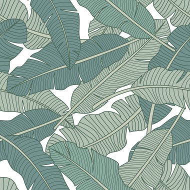 Tropical leaves, jungle leaves seamless floral pattern background