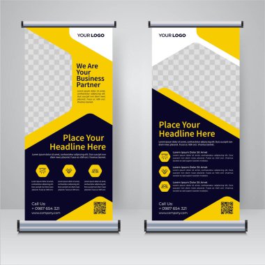 Corporate rollup or X banner design template