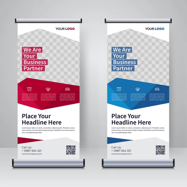 Corporate rollup or X banner design template