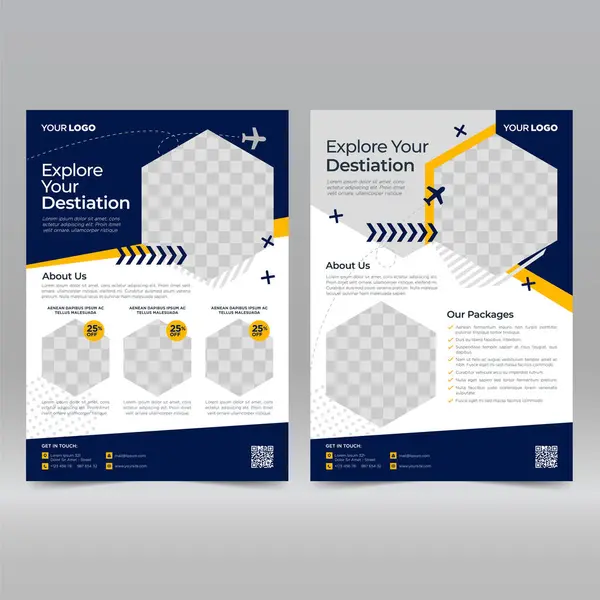 Travel flyer design template