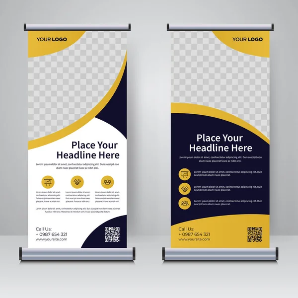 Corporate rollup or X banner design template