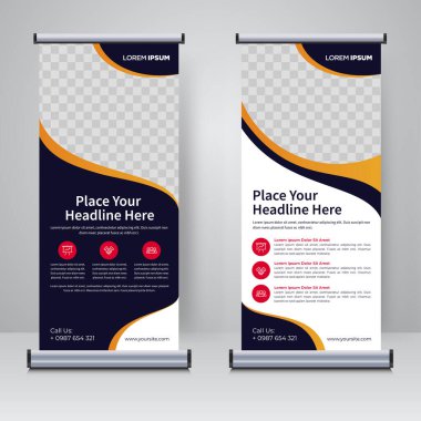 Corporate rollup or X banner design template