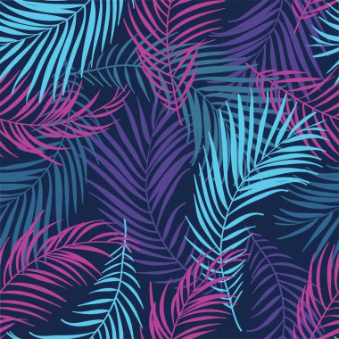 Tropical leaves, jungle leaves seamless floral pattern background