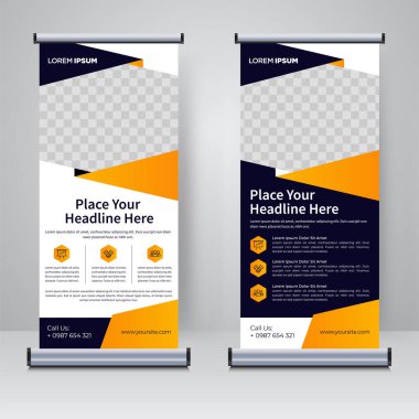 Corporate rollup or X banner design template