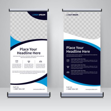 Corporate rollup or X banner design template