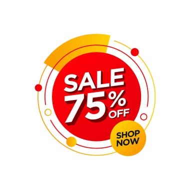 sale promotion badge 75% off