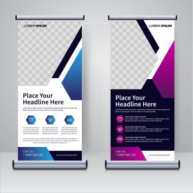 Corporate rollup or X banner design template