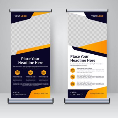Corporate rollup or X banner design template