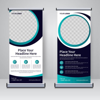 Corporate rollup or X banner design template