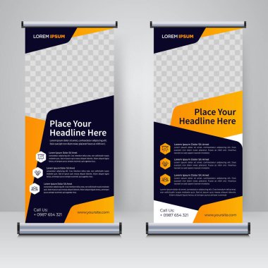 Corporate rollup or X banner design template