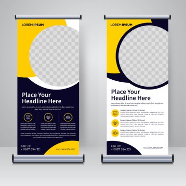 Corporate rollup or X banner design template