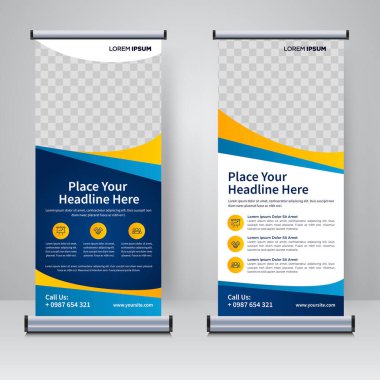 Corporate rollup or X banner design template