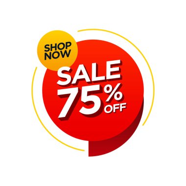 sale promotion badge 75% off