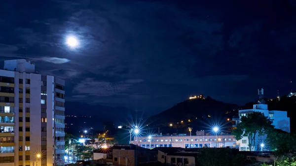 Noche Ensueño Pereira Cerro Canceles Distancia — Foto de Stock