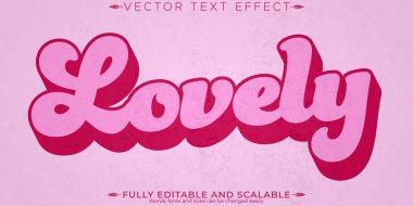 Retro, klasik metin efekti, düzenlenebilir 70 'ler ve 80' ler metin biçimi