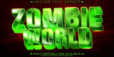 Korku metni efekti, düzenlenebilir zombi ve kan metni tarzı